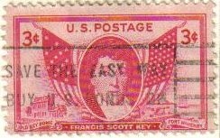 Z vendido USA 1948 Scott 962 Sello Llave y Banderas Americanas de 1814 A 1948 usado